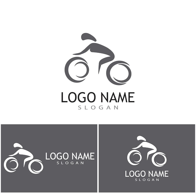 Radfahren logo vorlage vektor symbol natur