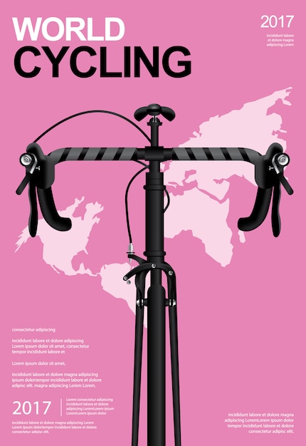 Radfahren poster-vektor-illustration