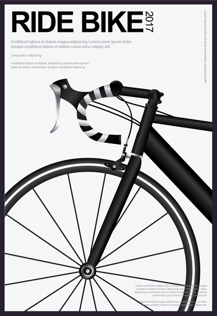 Radfahren poster-vektor-illustration