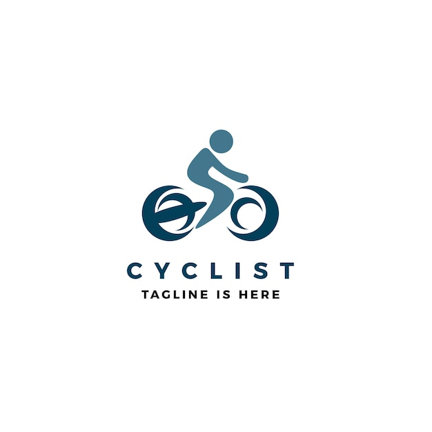 Radfahrer-Logo-Vektor-Symbol-Illustration