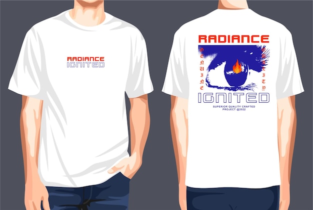 Radiance graphic t-shirts und mockups