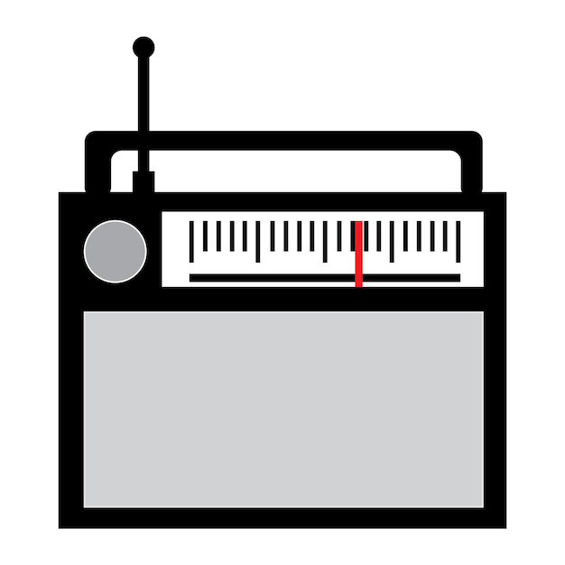 Vektor radio-symbol-logo-vektor-design-vorlage