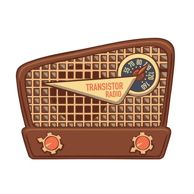 Radio-transistor-retro-empfänger-technik-symbol