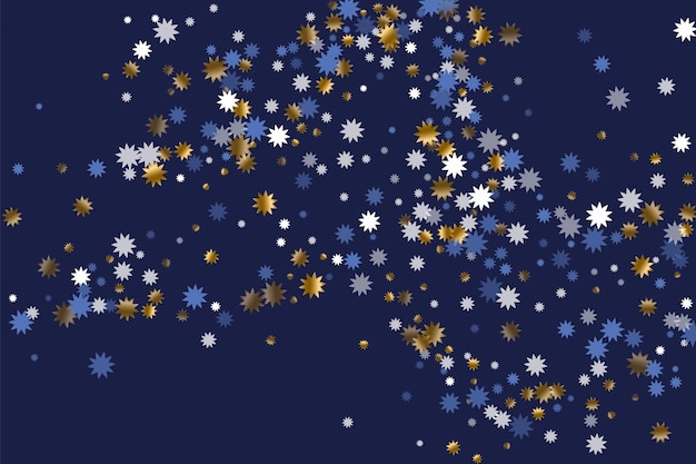 Raffiniertes weihnachtsstern-urlaubsstreuungs-grafikdesign goldblau