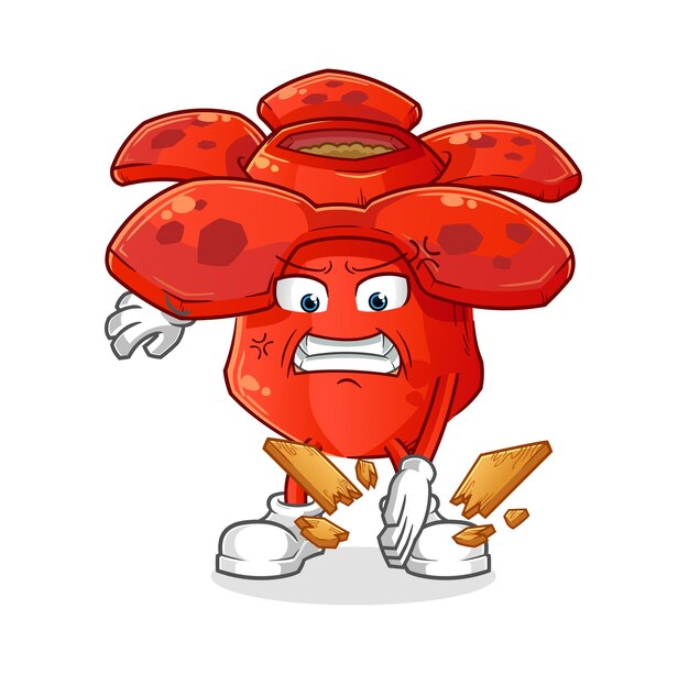 Rafflesia arnoldii karate-maskottchen-cartoon-vektor