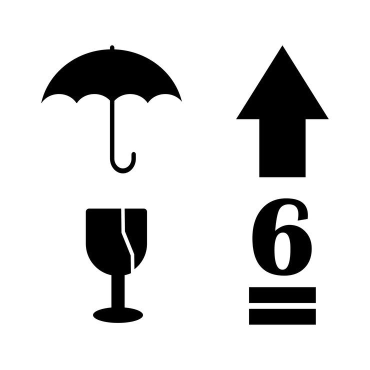Vektor ragile flaches symbol