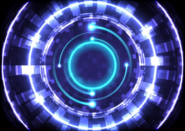 Rahmeninfografik Element von Computerdaten Abstrakter Hologramm-Hitech-Hintergrund Virtual-Reality-Technologie elektrische Innovation Headup-Display-Schnittstelle Futuristische SciFi-leuchtende HUD-Schaltung