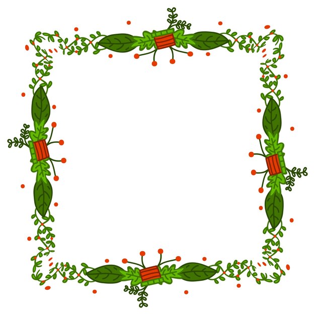 Rahmenvorlage für die Weihnachtszeit Feiern Weihnachten Kranz Konzept