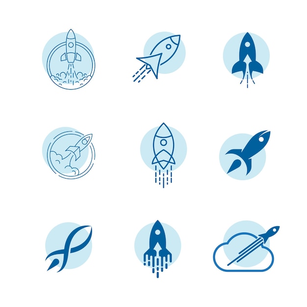 Rakete vektor icon design illustration vorlage