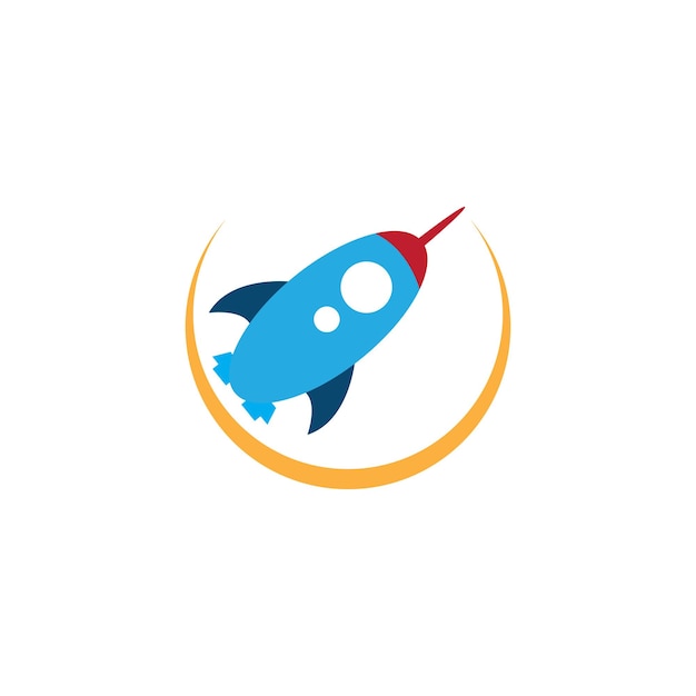 Raketen-Logo-Design Stock Vektor-Raketen-Logo-Design-Illustration
