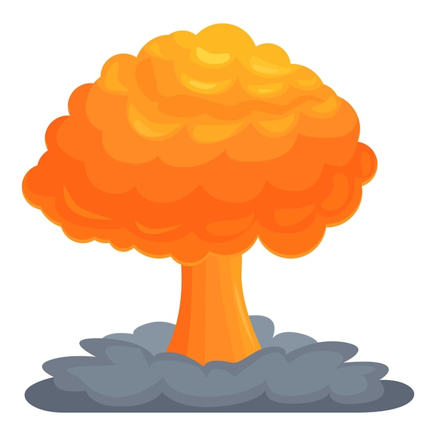 Raketen-nuklearexplosion-symbol karikaturvektor gerätekraft