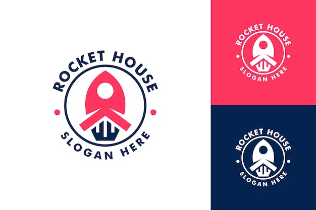Vektor raketenhaus modernes logo-design