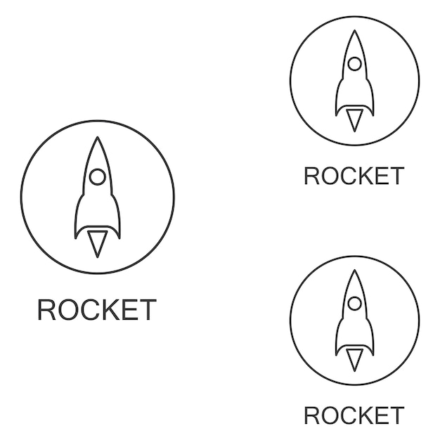 Raketenlogo und symboldesign-vektorillustration