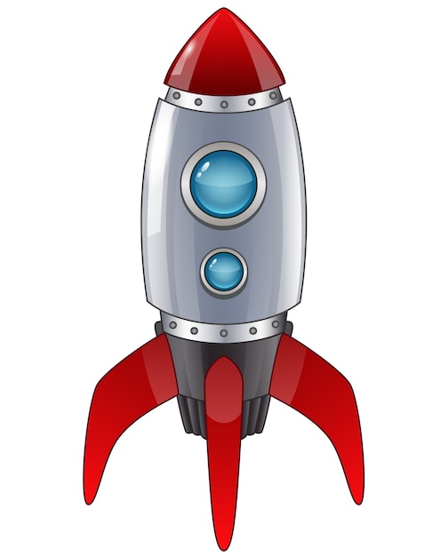 Raketenstart Cartoon