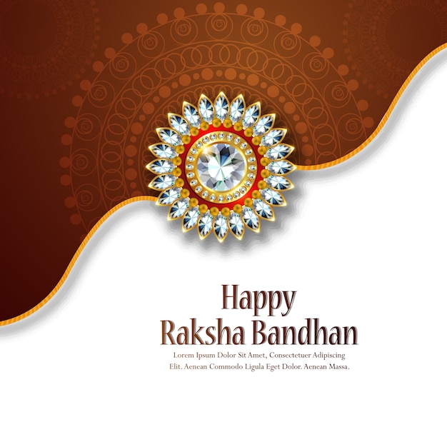 Rakhi design für happy raksha bandhan hintergrund