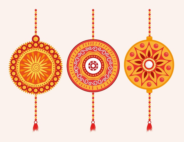 Raksha bandhan-armband-icon-set