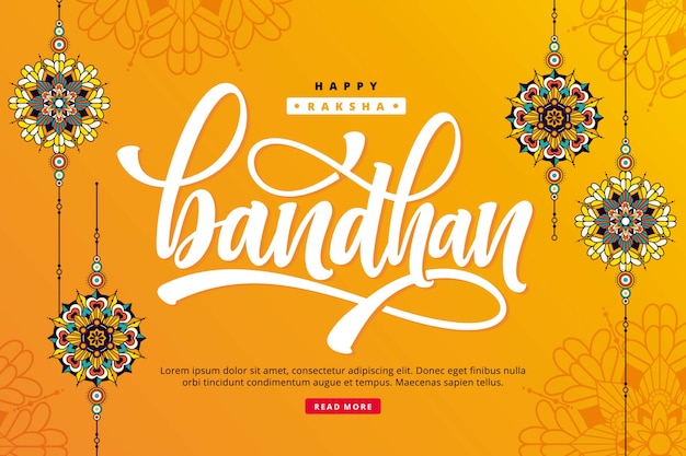 Raksha bandhan schriftzug hintergrund