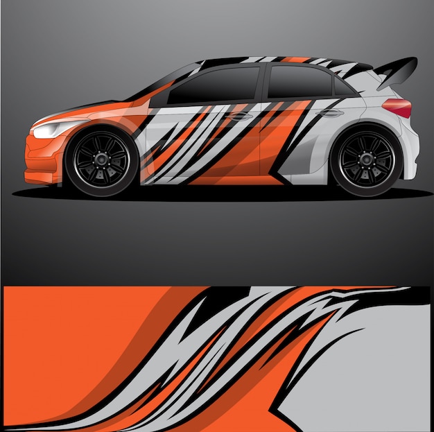 Rallye auto aufkleber grafik wrap, abstraktes design