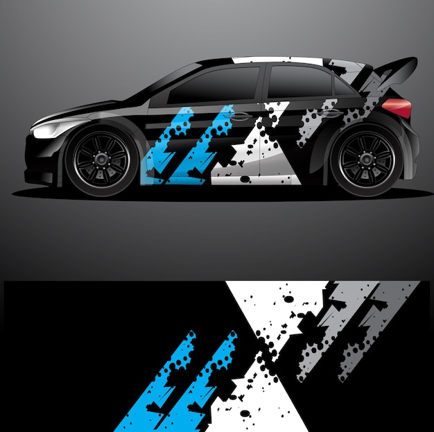 Rallye auto aufkleber grafik wrap