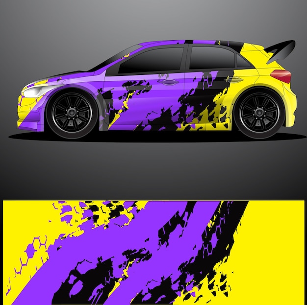 Rallye auto aufkleber grafik wrap