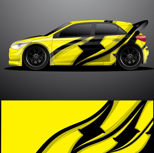 Rallye auto aufkleber grafik wrap