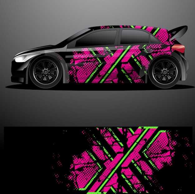 Rallye auto aufkleber grafik wrap