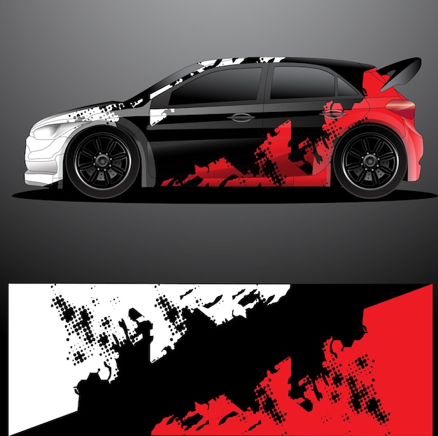 Rallye auto aufkleber grafik wrap