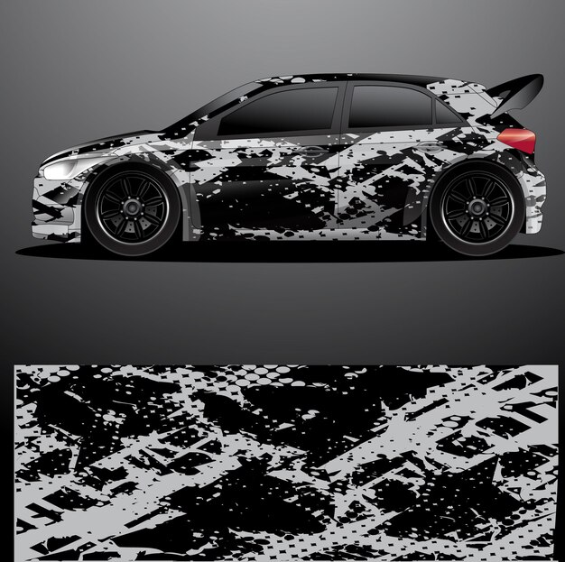 Rallye auto aufkleber grafik wrap