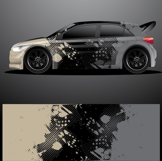 Rallye auto aufkleber grafik wrap