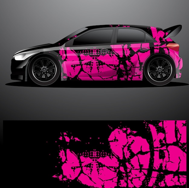 Rallye auto aufkleber grafik wrap