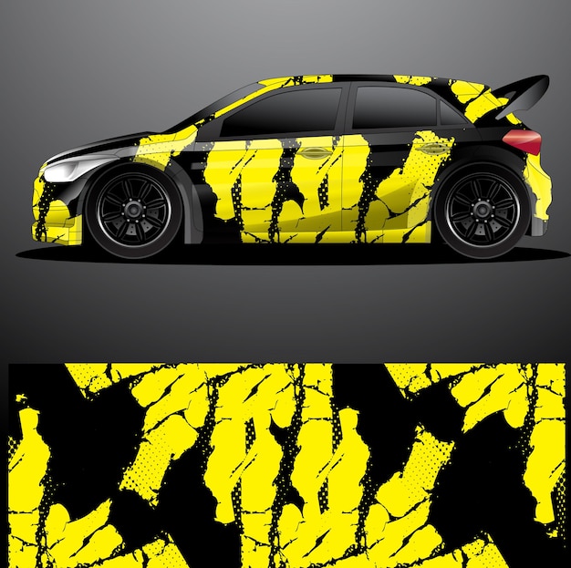 Rallye auto aufkleber grafik wrap