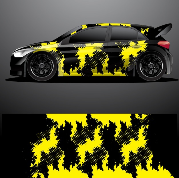 Rallye auto aufkleber grafik wrap