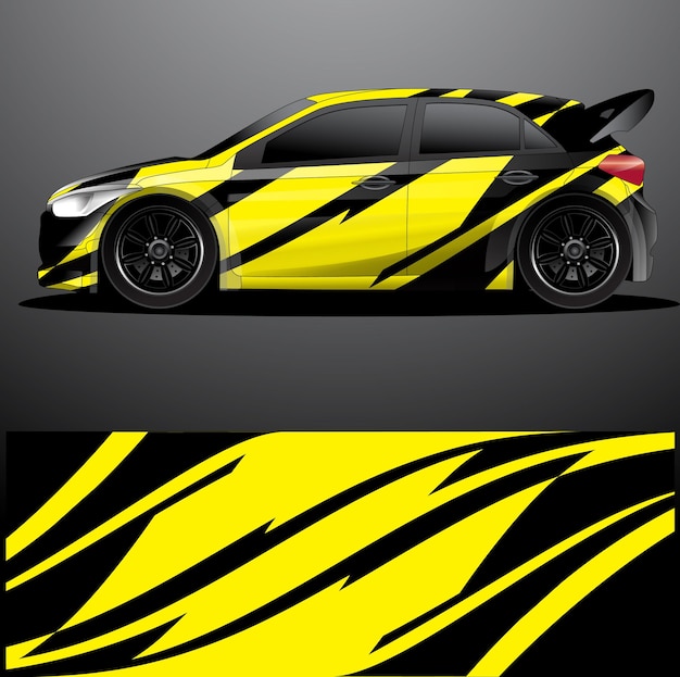 Rallye auto aufkleber grafik wrap