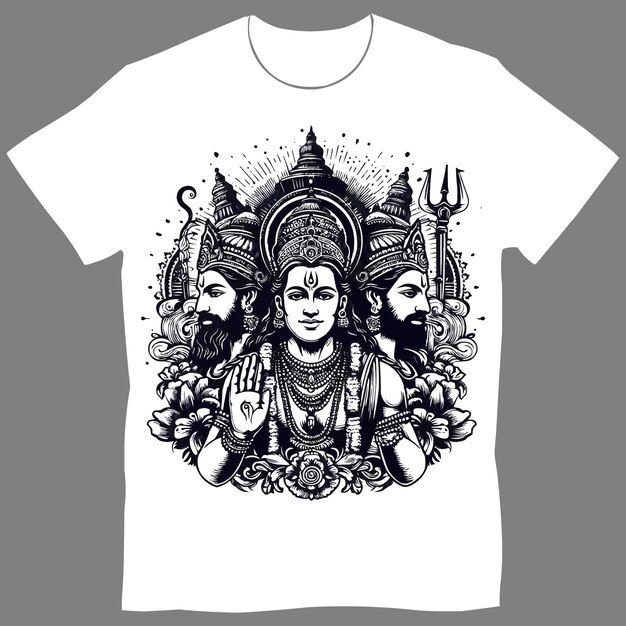 Ram Navami-T-Shirt-Design-Vektor