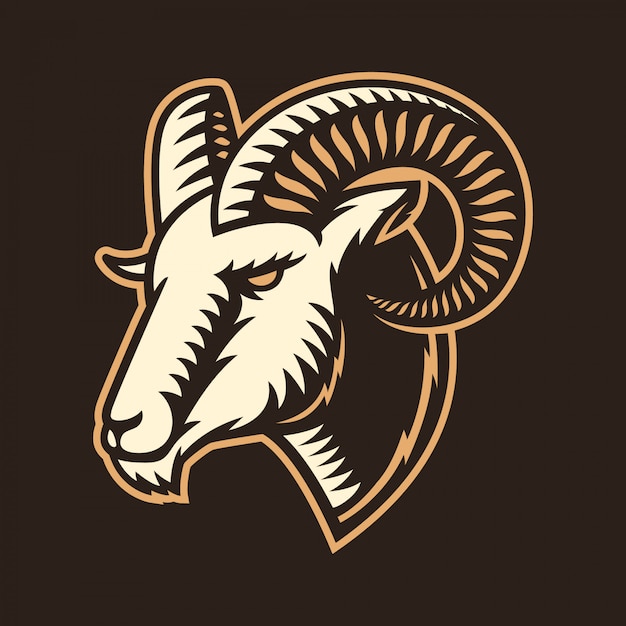 Ram / ziege / schaf / lamm logo illustration