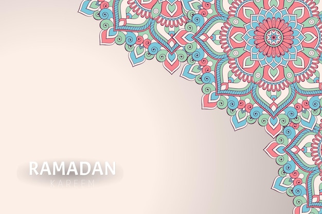 Ramadam Kareem Hintergrund mit Mandala Ornamenten