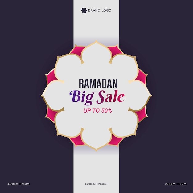 Ramadan big sale social media promotion vorlage