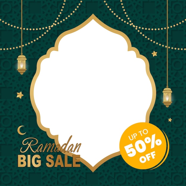 Ramadan big sale social media vorlage mit leerem raum