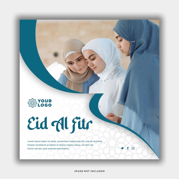 Vektor ramadan eid al fitr instagram-posts-sammlung-banner-vorlage