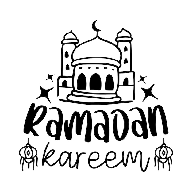 Ramadan eid-schriftzug-zitate für druckbare poster-einkaufstaschen-becher-t-shirt-design