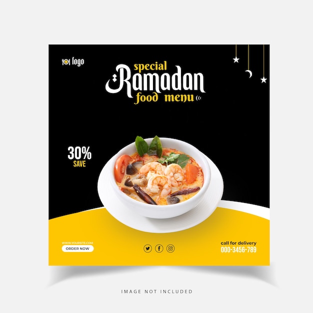 Ramadan-Food-Social-Media-Post-Banner-Vorlage