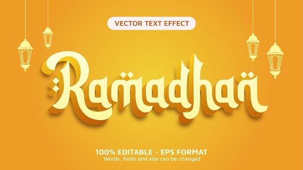 Ramadan gold 3d-texteffekt