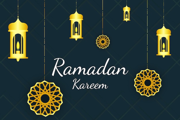 Ramadan-Hintergrund mit goldenem Farbverlauf