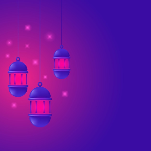 Ramadan-hintergrund mit laterne realistische vektorillustration