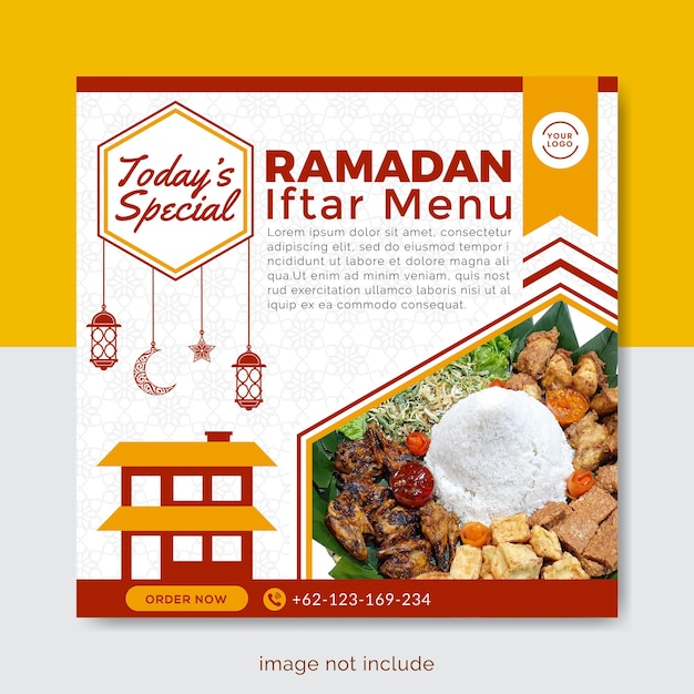 Ramadan iftar menü post design