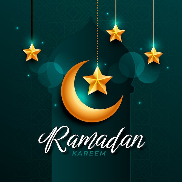 Vektor ramadan-illustration mit farbverlauf