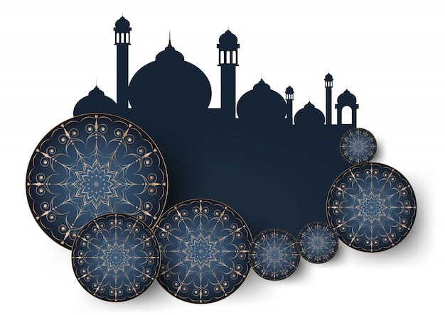Vektor ramadan islamischer feierkartenhintergrund