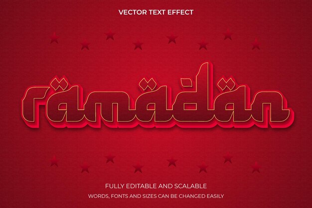 Ramadan kareem 3d bearbeitbarer texteffekt