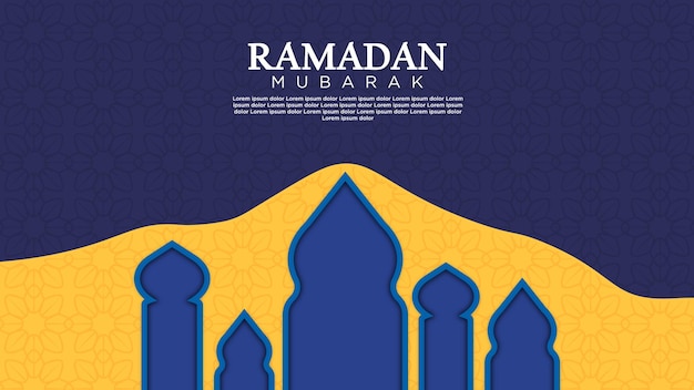 Ramadan kareem arabisches muster hintergrund vektorgrafiken design