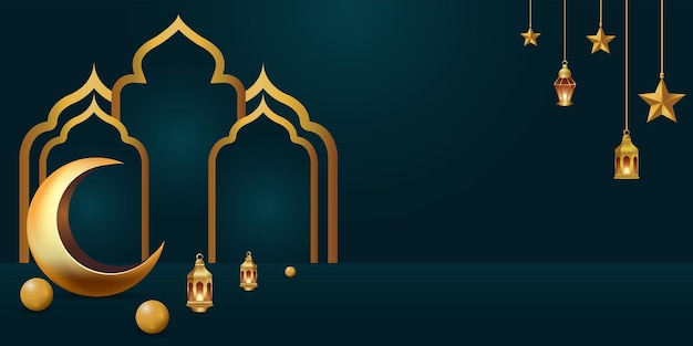 Ramadan kareem banner hintergrund design illustration